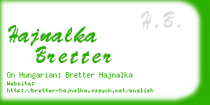 hajnalka bretter business card